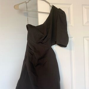 DO+BE Chic Black One-Shoulder Dress